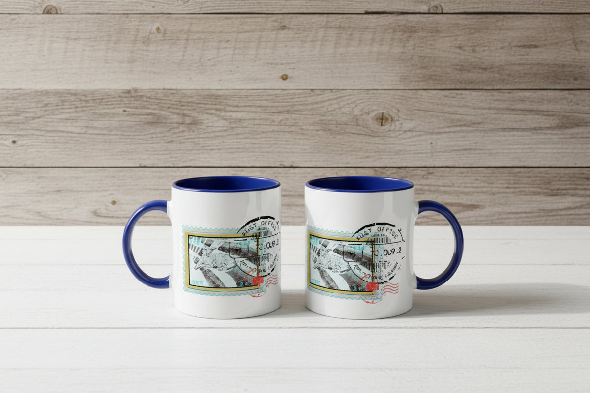 Streetside Post 11Oz Color Filled Ceramic Mug.