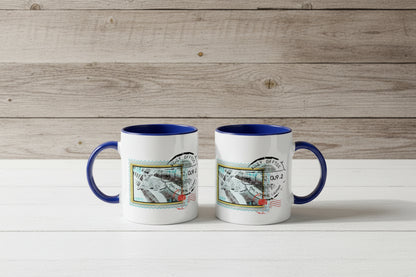 Streetside Post 11Oz Color Filled Ceramic Mug.